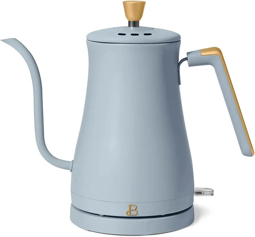 The Beautiful Look 1-Liter Electric Gooseneck Kettle 1200 W, Cornflower Blue With Drew Barrymore