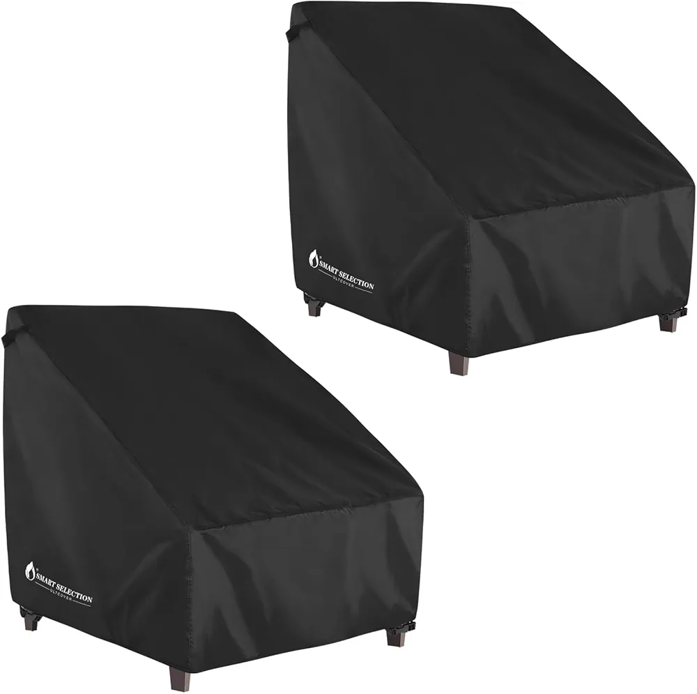 ULTCOVER Smart Selection Patio Chair Cover 2 Pack Waterproof & UV Protection Outdoor Furniture Adirondack Deep Seat Chair Cover 35W x 38D inches