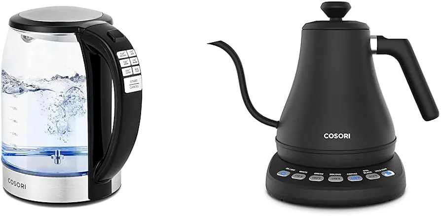 COSORI Electric Kettle and Gooseneck Kettle Bundle | Temperature Control Tea and Coffee Makers