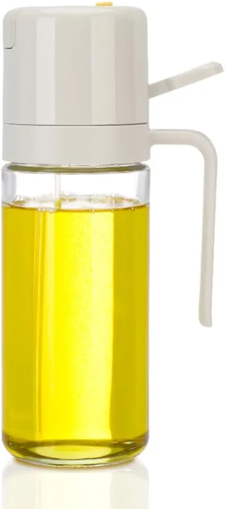 Olive Oil Dispenser Bottle Kitchen, 550ml Oil Sprayer Food-Grade Oil Mister, Glass Oil Bottle Salad,Frying