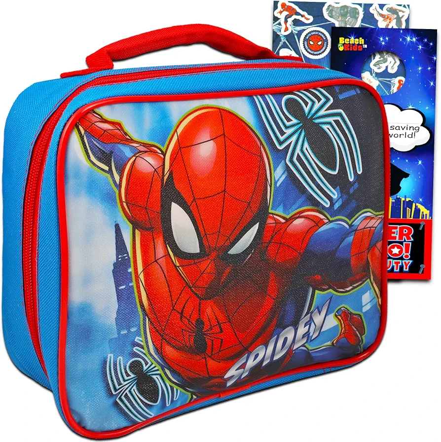 Marvel Shop Spiderman Lunch Box for Boys, Red/Multicolor, Meal Holder