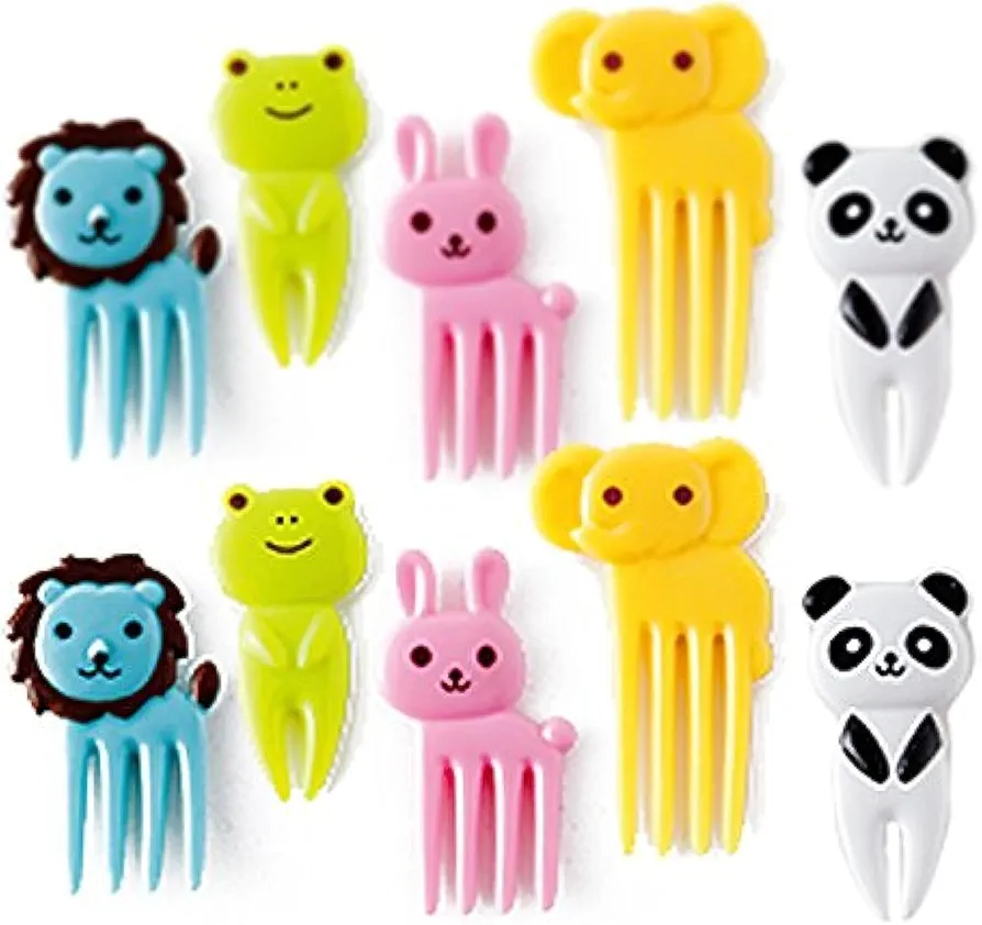 Bento Decoration Box, Animals Food Picks and Forks