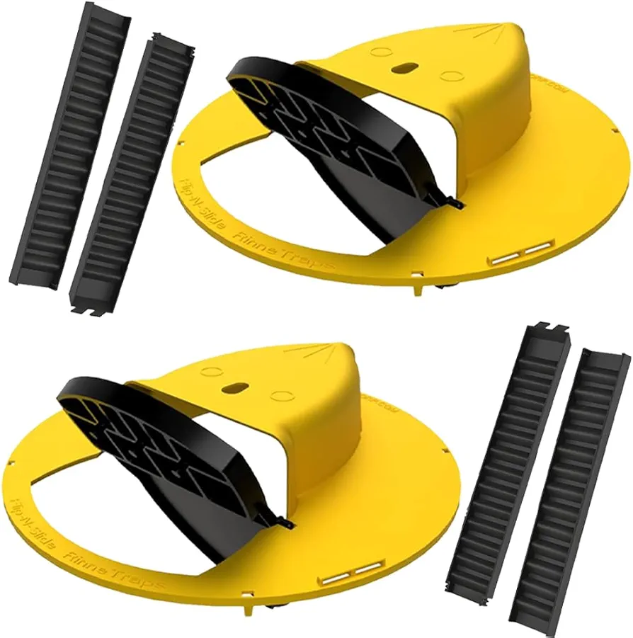 Mouse Trap - Auto Reset - Bucket Lid Mouse Trap - Rat Trap - Reusable Trap Door Style - Multi Catch Mice Control Traps - Bucket Lid Mouse (Item Package Quantity:2)