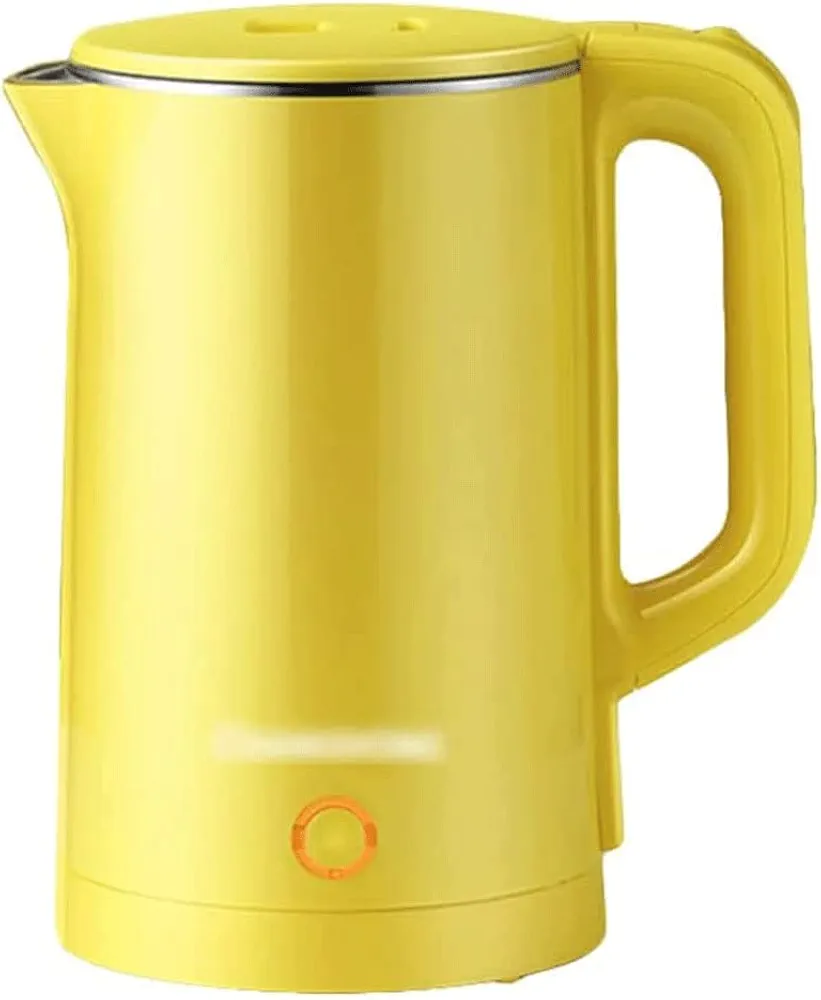 GaRcan Electric Kettles Electric Kettle 1500w Cold Touch Water Boiler Stainless Steel Interior Hot Water Boiler Cordless Base Led Indicator Light ease of use (Yellow)