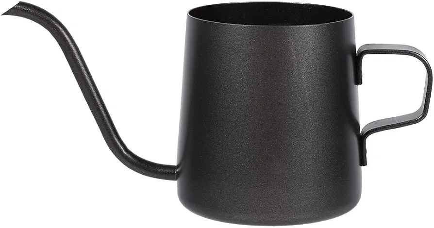 250ml/350ml Gooseneck Pot, Coffee Drip Kettle Black Stainless Steel Tea Pot With Long Over Spout Coffee Pot with Ergonomic Handle Long Gooseneck Spout Pot (250ml)