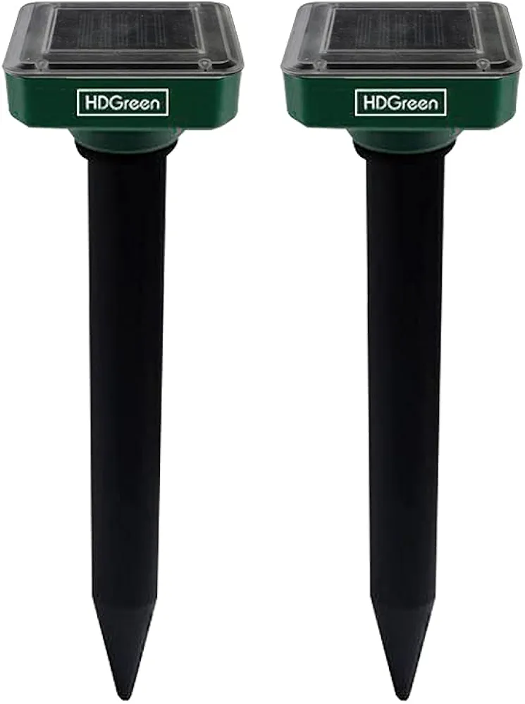 Animal Repellent for Garden - Our 2 Pack Rodent, Mole Repellent for Lawns is The Answer for How to Keep Groundhogs Away - Waterproof Pest Repellents to Get Rid of Moles in Your Yard