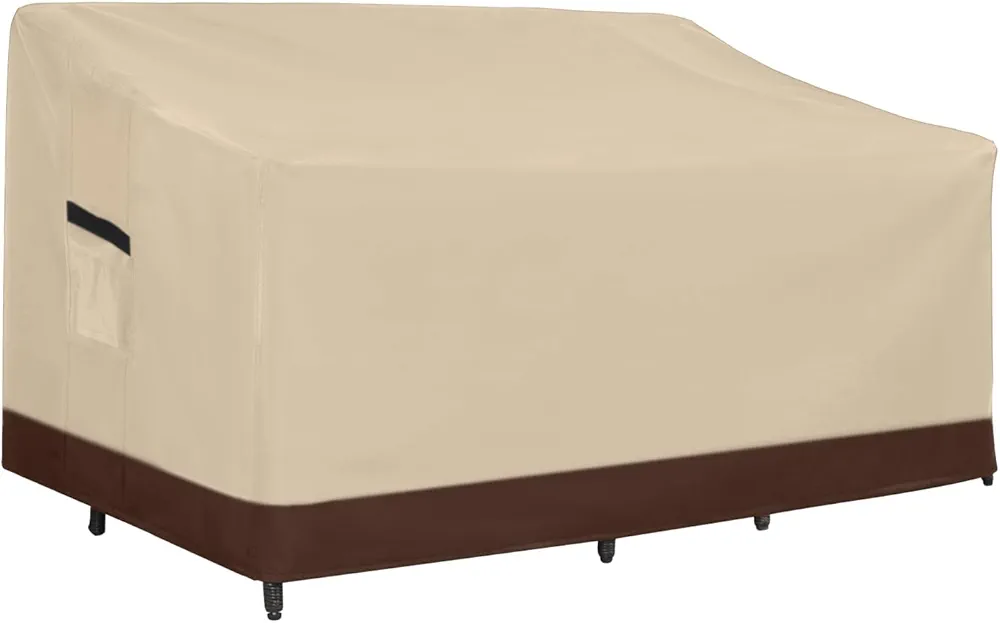 ABCCANOPY Sofa Cover Heavy Duty Sofa Cover Universal Sofa Cover Outdoor Furniture Sets Waterproof and Dustproof Protective Cover for Large Furniture 58x33x31x24 Beige Brown