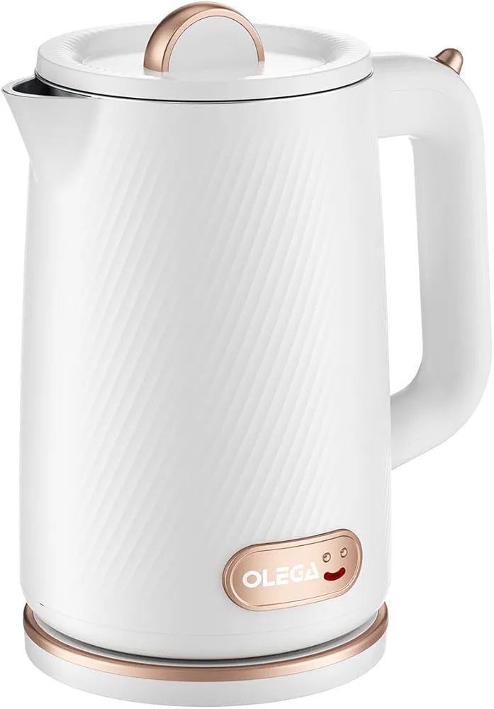 OLEGA Electric Kettle - 1500W Electric Tea Kettle 1.8L Stainless Steel Inner Electric Kettles for Boiling Water Auto Shut Off Boil-Dry Protection Electric Water Kettle for Coffee Tea