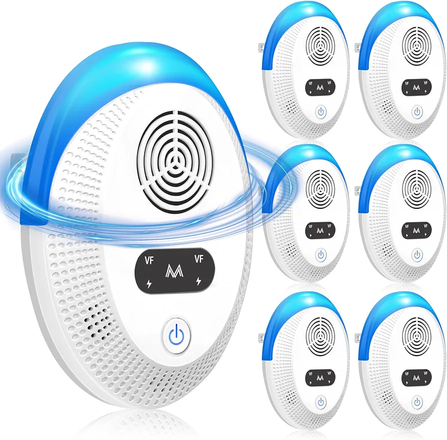 Ultrasonic Pest & Insect Repeller Indoor, Mouse Repellent, Pest Control, Pest Repellent for Home,Kitchen, Office, Warehouse, Hotel 6 Packs
