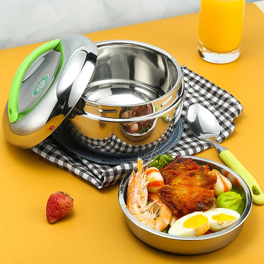 Thermal Food Container, Stainless Steel Bento Box, 0.8L Thermal Container, Lunch Box Containers, Portable Insulated Food Container for Office Workers Drivers Travel Camping Hot Box Container