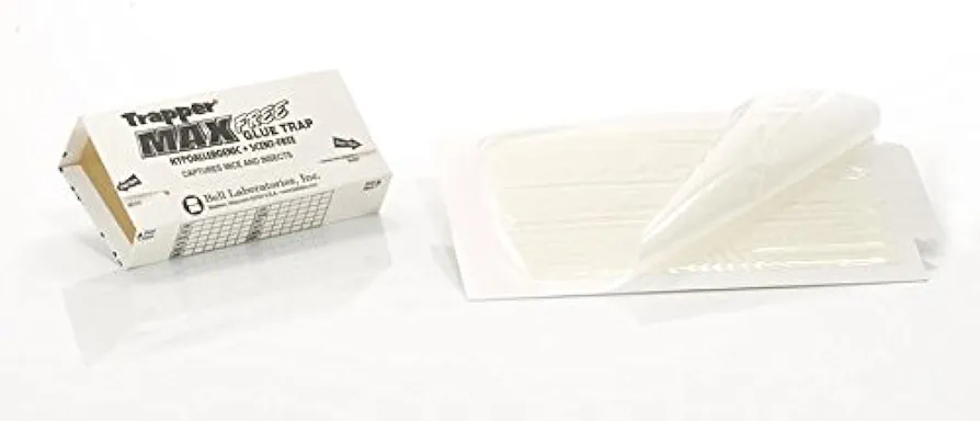 Bell Labs Full CASE of Trapper Max Free Mouse Glue Boards (72 Boards), White (TX2672)