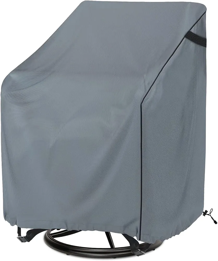 Furniture Covers Chair Covers Waterproof Outdoor Furniture Swivel Lounge Deep Seat Cover, Waterproof Outdoor Lawn Patio Covers Fits up to39.25" W x 37.5" D x 38.5" H, 1 Pack, Grey