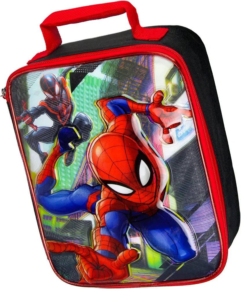 Marvel Spider-Man and Miles Morales Comic Superhero Insulated Lunch Tote