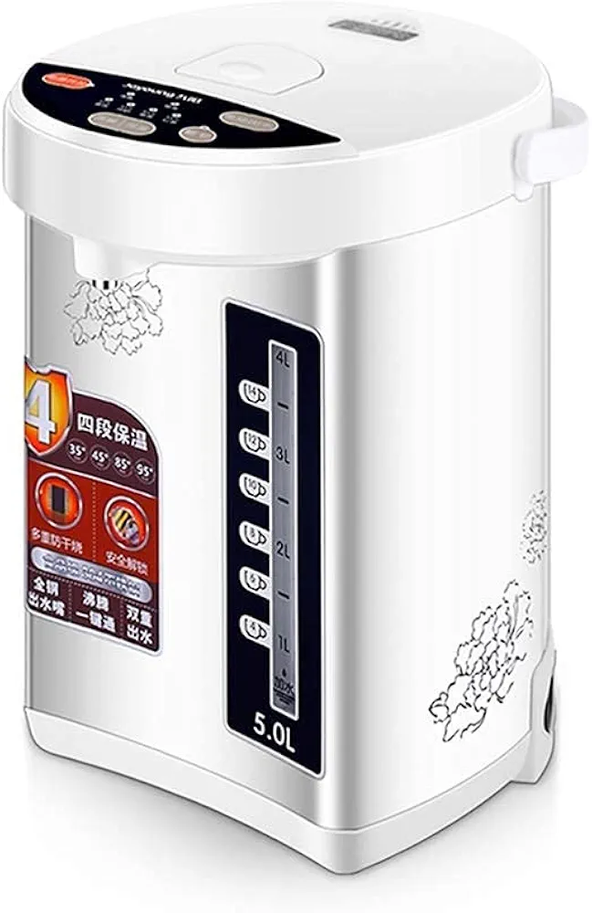 GaRcan Electric Kettles Stainless Steel Thermo Pot 5 L/20Cups Led Indicator Hot Water Dispenser Auto And Manual Dispense Buttons Water Heater Boiler, Child Lock For Offices Meeting Rooms Kitchen