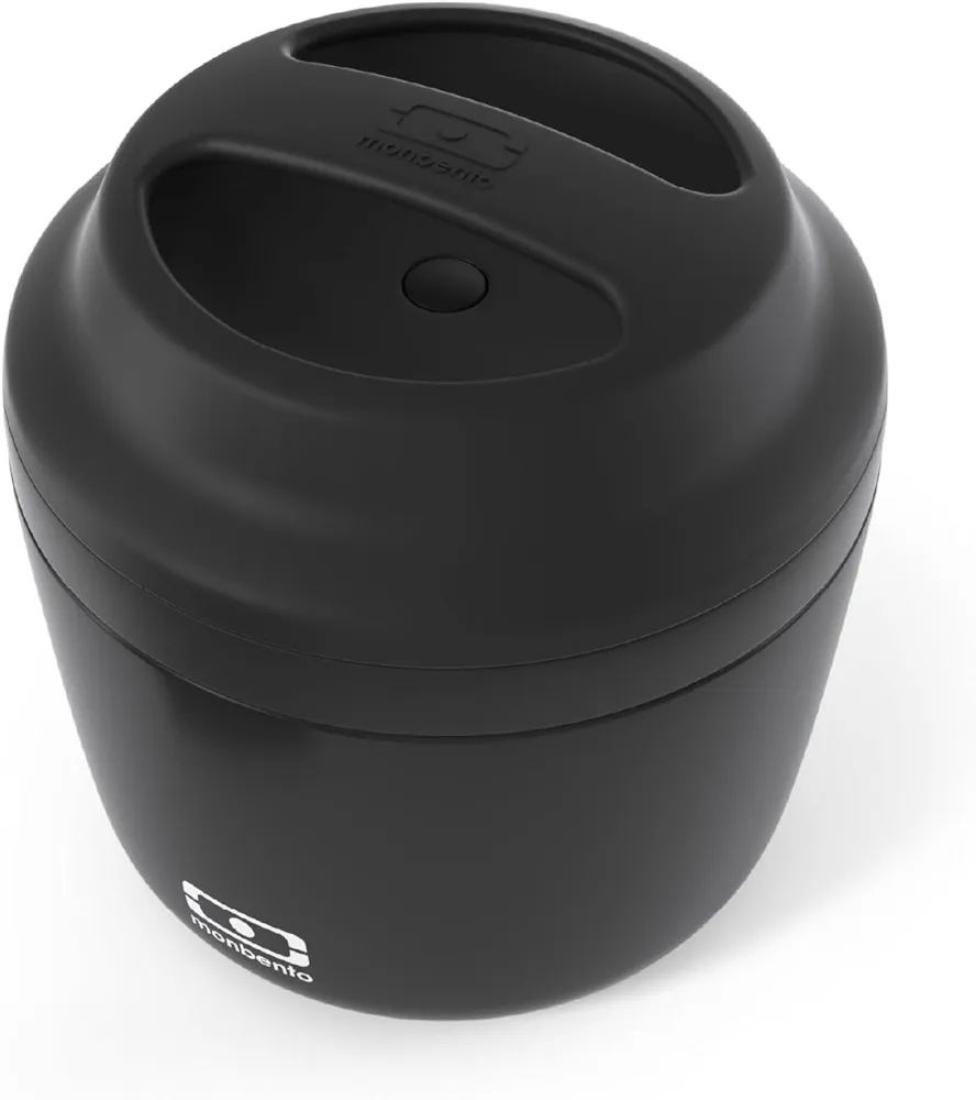 monbento - Insulated Lunch Box MB Element black Onyx - Airtight and Insulated Bento Box Perfect for Work/Hiking/Outdoor Sports - Keeps Food Hot/Cold - BPA Free - Food Grade Safe - Black