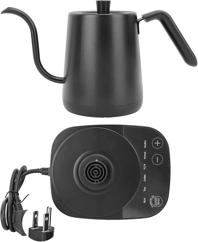 Gooseneck Electric Kettle, 800ml 1000w Goose Neck Electric Kettles Heating Insulation Gooseneck Kettle Hot Water Kettle Electric Gooseneck(US Plug)
