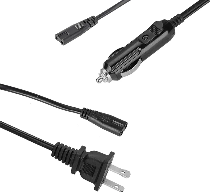 12V/24V Car Use, 110V Home/Office Use Power Cable for Electric Lunch Box, Portable Heating Bento Box Plug, Heated Lunchbox Replacement Power Cord Charger