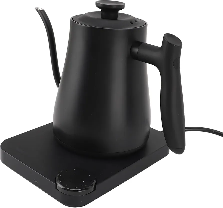Smart Electric Gooseneck Kettle, 1200W Fast Boiling Electric Coffee Tea Kettle with Temperature Control Display, 1L Stainless Steel Tea Pour Over Coffee Kettle, Hot Water Boiler