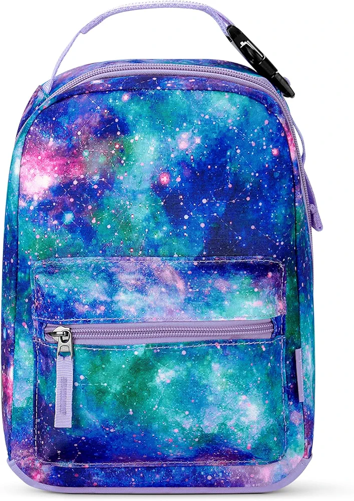 Choco Mocha Girls Lunch Box for School, Galaxy Insulated Lunch Bag for Girls, Purple Green