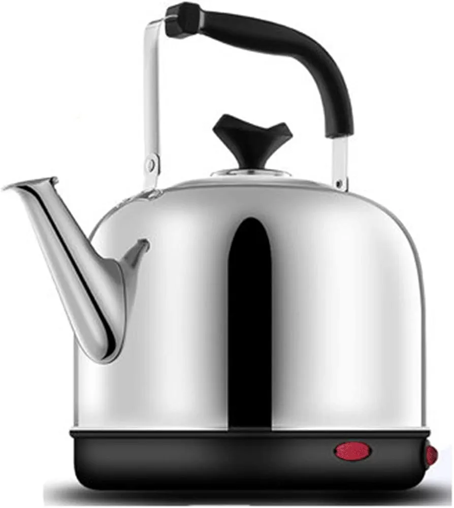 Electric Kettle, Pover Over Coffee And Tea Kettle, Gooseneck Kettle Fast Heating, Stainless Steel, 5 Liter, 1500W, With Auto Shut-Off And Boil-Dry Protection (Color : Silver, Size : 5L) (Si