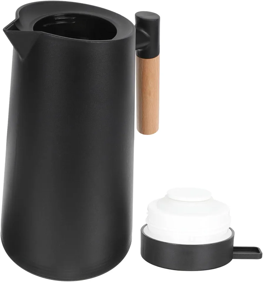 Thermal Jug Water Warmer Large Vacuum Thermosflask Drink Insulated Faucet Bottles Hot Electric Tea Kettle Boil Jugs Carafe Food Container Small Electric Kettle Urn Mug Jar Black Pp