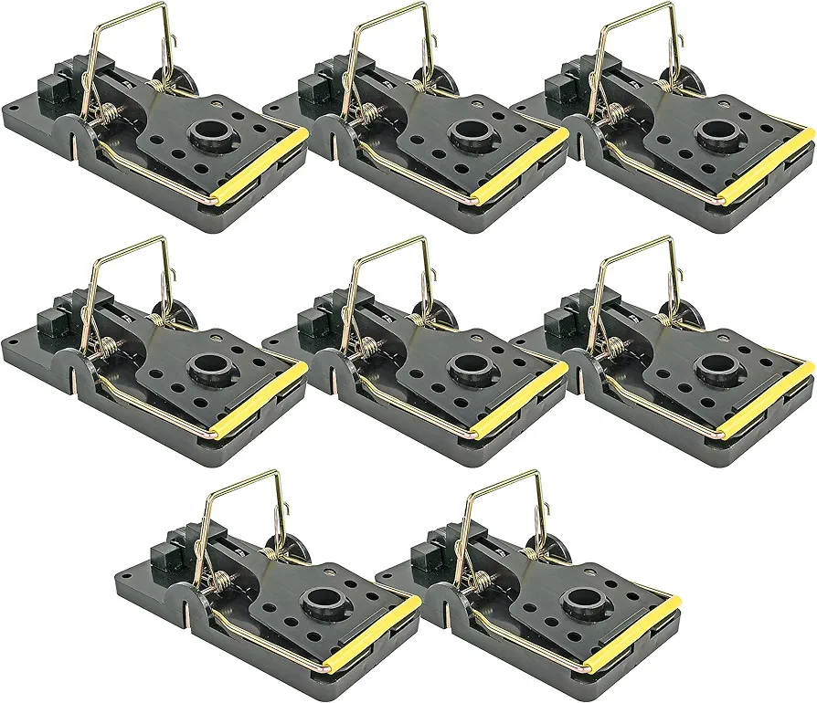 iTrap Easy Set Snap Rat & Mouse Traps w/ Bait Cups, 8 Pack - Simple Deadly Pest Control
