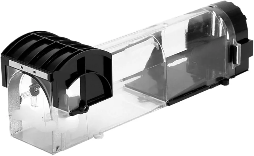 Rat Traps,Automatic Cycle Mouse Trap Smart Self-Locking Mousetrap Safe Firm Transparent Household Plastic Reusable Indoor Outdoor, 1piece