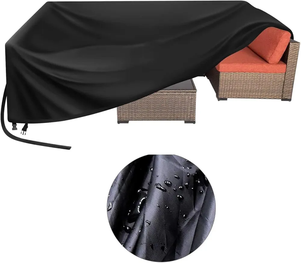Patio Furniture Cover Waterproof Outdoor Sectional Sofa Set Covers 138L x 51W x 39H inches 600D Heavy Duty Tear Resistant Extra Large Outdoor Furniture Cover, Patio Table Cover For Table And Chair