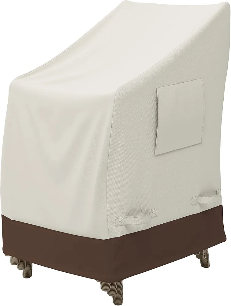 Amazon Basics Outdoor Patio Furniture Cover For Stackable Chair, Beige/Tan