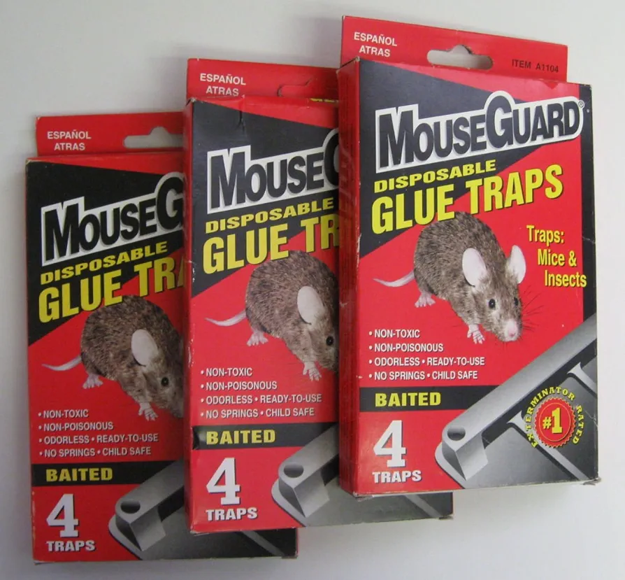 3 Pack Mouseguard Disposable Glue Traps (12 Traps Total)