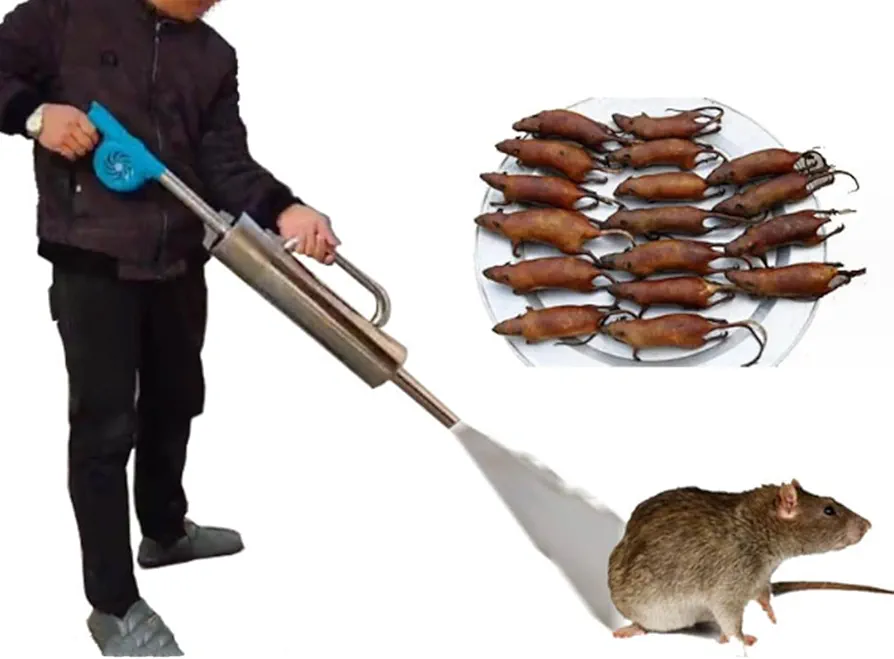A Set of Smoke Rat Catcher, Fog Mechine Farmland Mouse Catcher, Durable Electric Fan, Smoke Rat Catcher Also Suitable for Rabbits or Moles Outdoor Hunting Smoke Gun+2 Rechargeable Batteries+2 Rat Cage