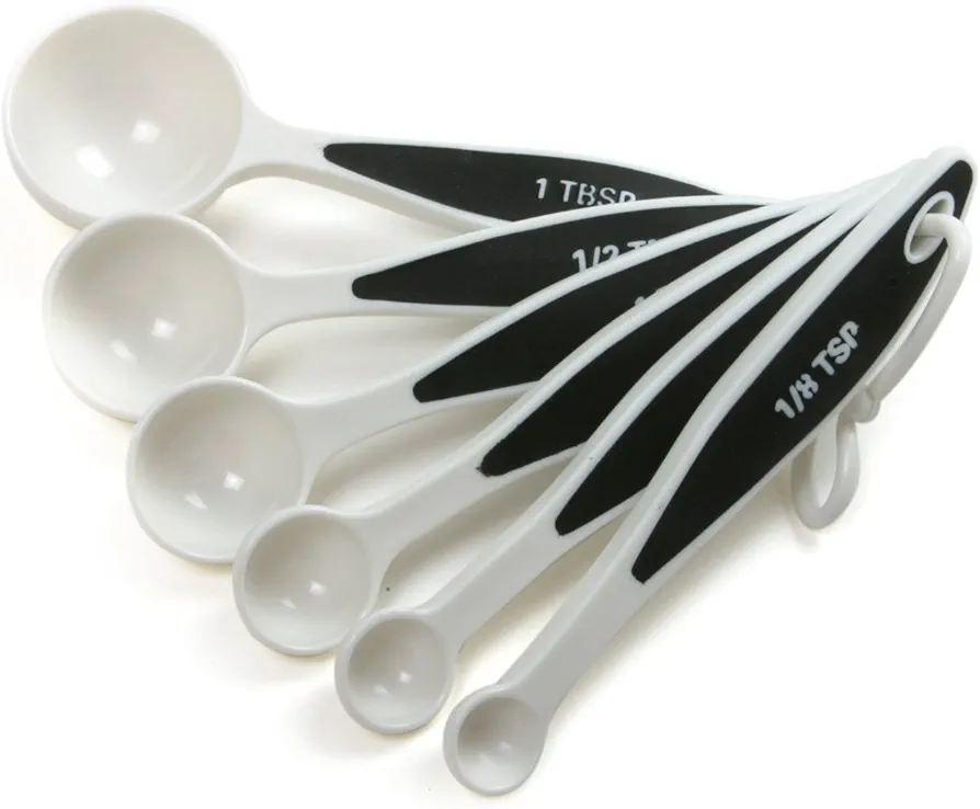 Norpro, White Grip-EZ 6-Piece Measuring Spoons Set, One Size