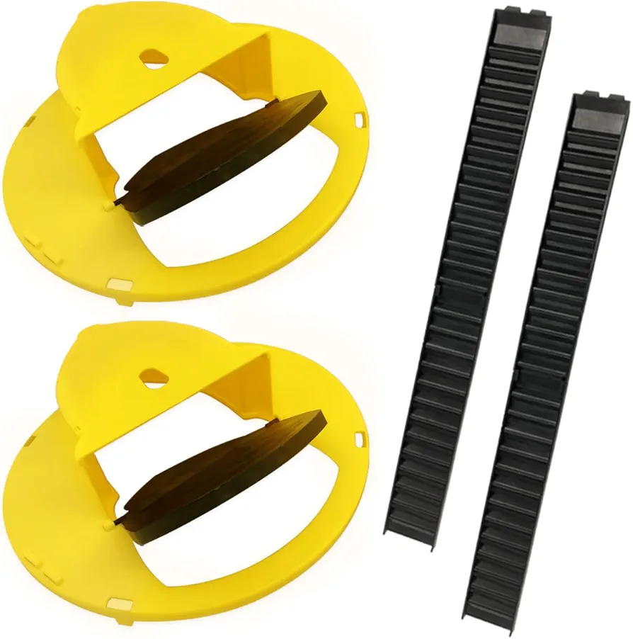 Mouse Trap Bucket Lid (Pack of 2), Rat Traps Indoor for Home, Auto Reset Multi Catch and Releases Humane Bucket Lid Mice Traps for Standard 5 Gallon Bucket