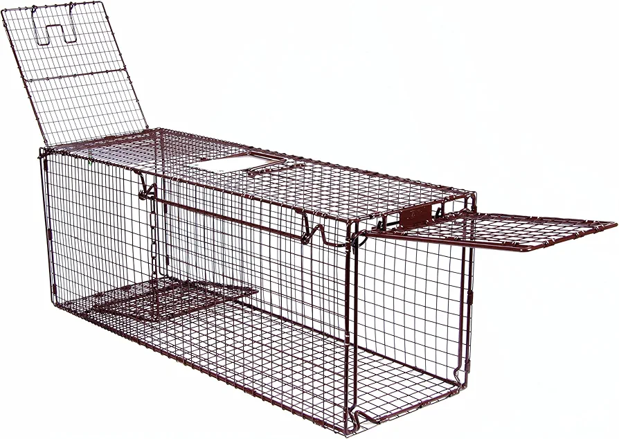 Tru Catch 36D Humane Live Animal Trap - Easy & Safe Catch & Release for Raccons, Possums, & Other Small Wild Animals - Durable Heavy Duty - (36" L x 14" H x 12" W)...(Qty 1)…