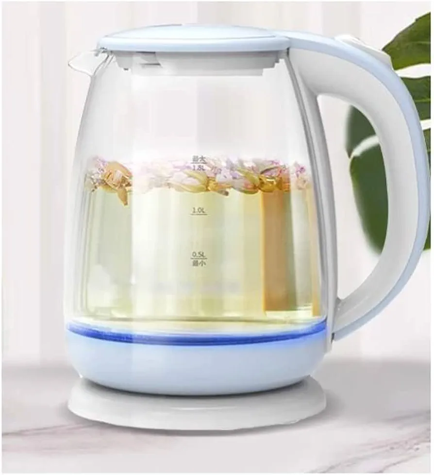 GaRcan Electric Kettles Electric Glass Electric Kettle Large Capacity Water Boiler Silent Auto Shutoff Hot Water Boiler 1.7 Liters / 59.8 Ounces ease of use (White)