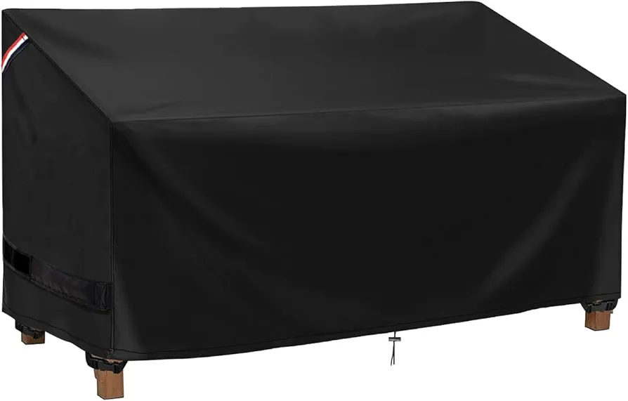 Outdoor Couch Cover, Patio Furniture Covers, Outdoor Furniture Covers Waterproof and Windproof, 52" L X 35" W X 35" H, Black