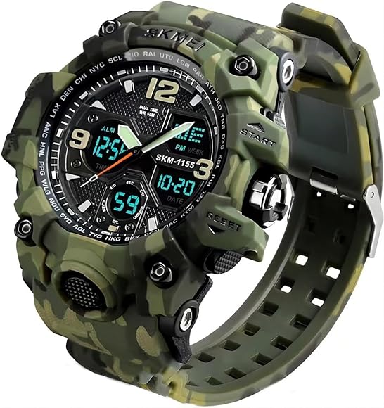 Men's Military Sports Watch, Multi Function Waterproof Digital Tactical Army Watches for Men
