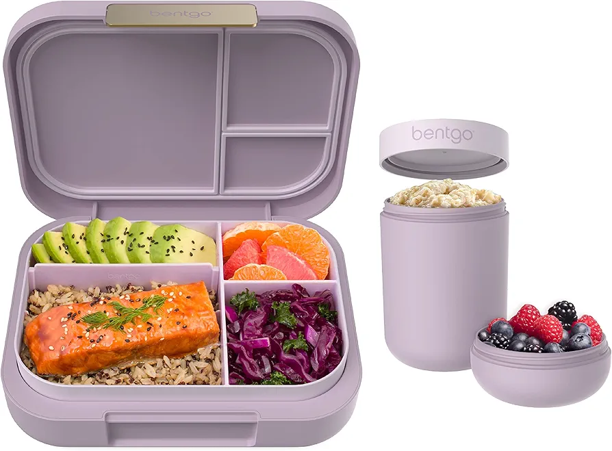 Bentgo® Modern Bento-Style Lunch Box Set With Reusable Snack Cup (Orchid)