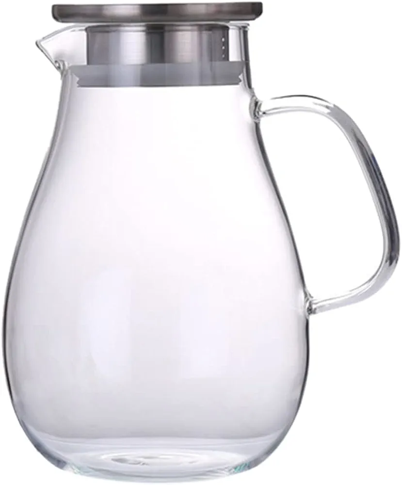 Hemoton 1pc Glass Cold Water Jug Water Kettle Large Capacity Storage Kettle Juice Kettle Large Capacity Kettle Glass Kettle Household Kettle Household Water Bottle Beverage Kettle