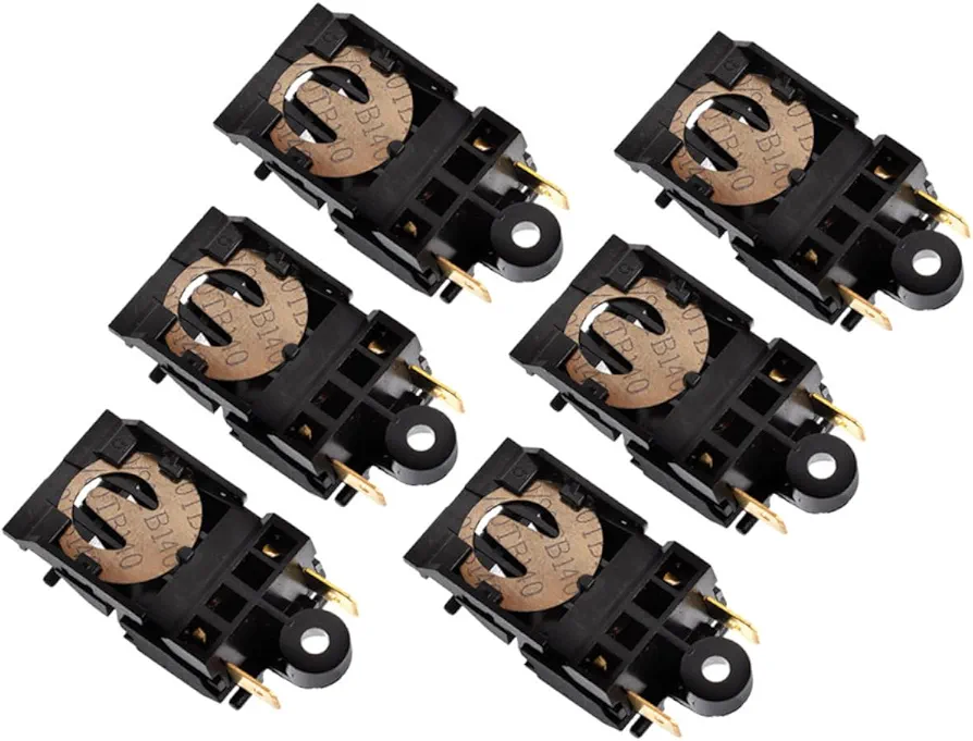 6pcs Electric Kettle Switch Metal Thermal Control Normally Closed Thermostat Temperature Thermostat Temperature Thermal Control Metal Temperature Control For Electric Kettle