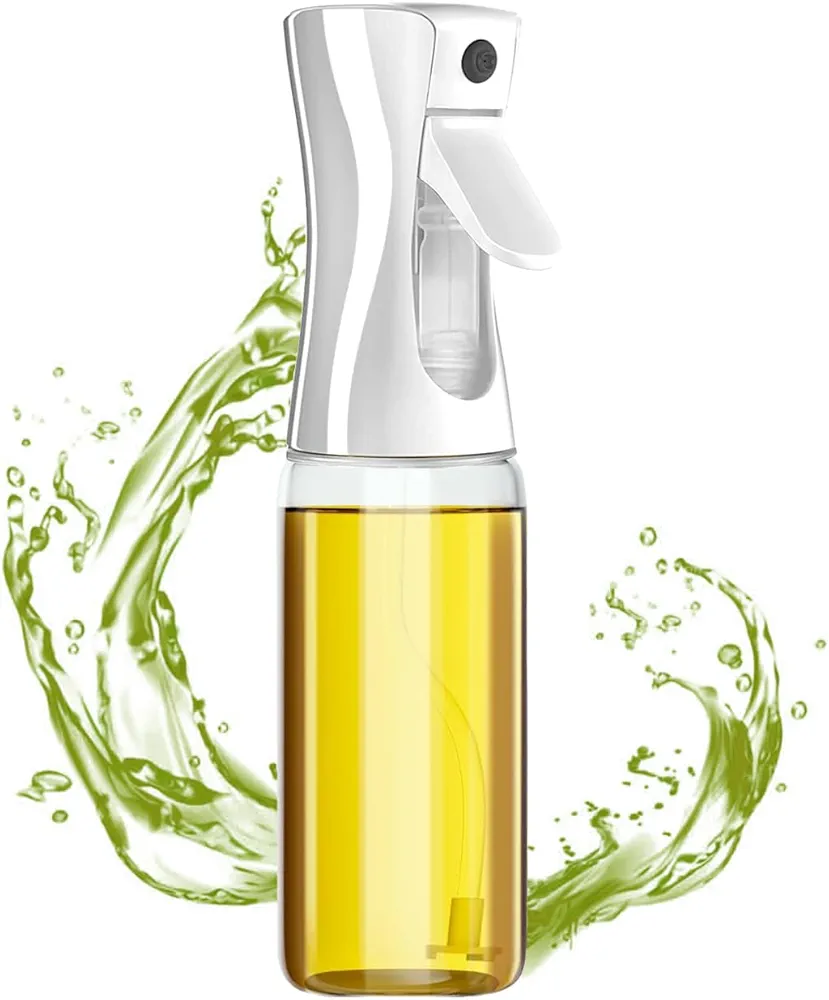 Trusted by Chefs: Advanced 200ml Glass Bottle Oil Sprayer for Cooking, Salads, BBQs, Baking, Frying and Air Fryer. Continuous Spray with Portion Control - Olive Oil Mister and Canola Oil Dispenser