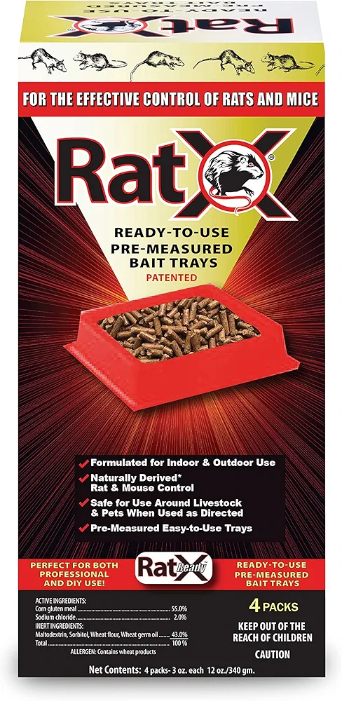 EcoClear Products 620105, RatX Ready-to-Use Pre-Measured 3 oz. Trays, 4-Pack