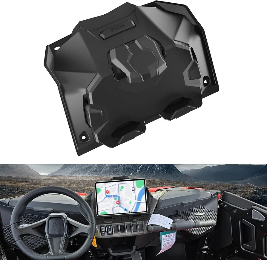 Electronic Device Tablet Phone Holder with Storage Box Organizer Tray for RZR XP, Sporty Phone Tablet Ipad Mounts GPS Holder for Polaris RZR XP 1000 XP4 Turbo 2019-2023 Accessories