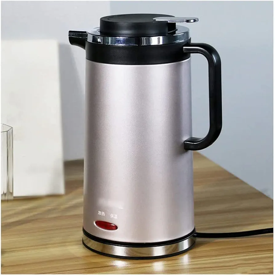 GaRcan Electric Kettles Wireless Electric Kettle With Led Indicator Auto Off Stainless Steel Water Boiler 1000w Fast Boil Hot Water Boiler 1.8l ease of use (Champagne Gold)