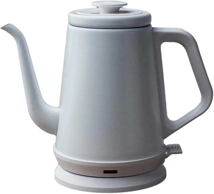 Kettles,1000W Gooseneck Kettle, 220V Stainless Steel Kettle Household Classic Teapot 1000Ml Auto Power-Off Protection Water Boiler/White