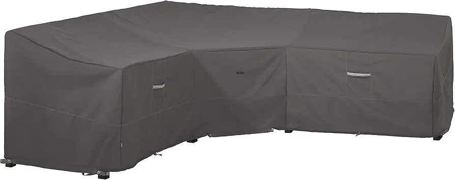Classic Accessories Ravenna Water-Resistant 100 Inch Patio V-Shaped Sectional Lounge Set Cover, Patio Furniture Covers