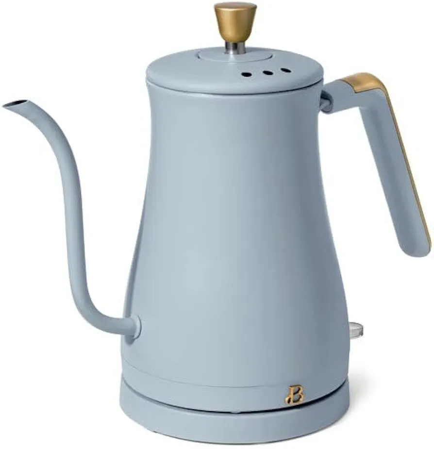 Beautiful 1-Liter Electric Gooseneck Kettle 1200 W, Cornflower Blue by Drew Barrymore