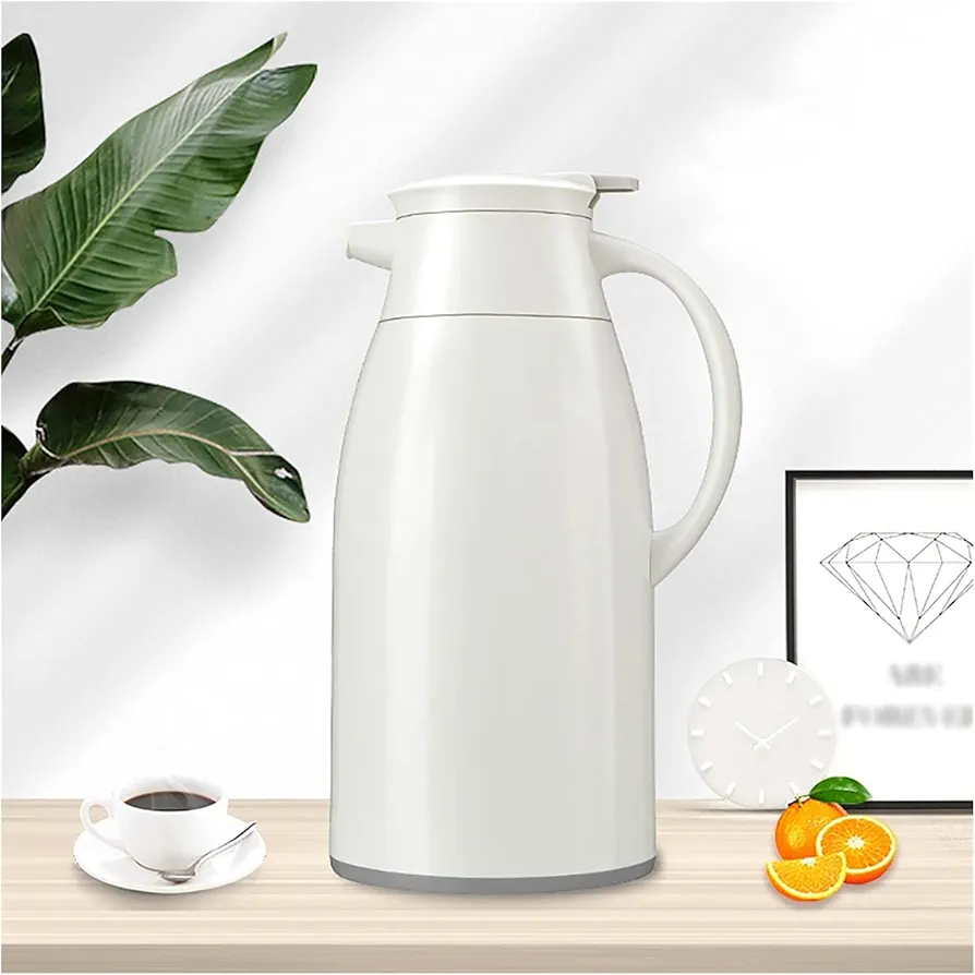 Electric Kettle Pot Large Capacity Thermal Insulation Pot Warmer Bottle Kettle Coffee Tea Vacuum Flasks Glass Liner Bottle Tea Kettle/Grey 1.9L