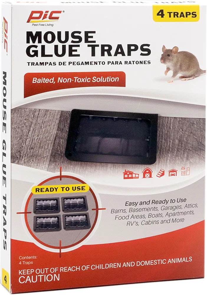 Pic GT4 Glue Mouse Tray, 4-Pack