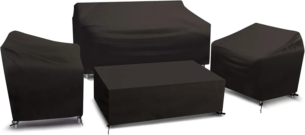 Outrora Patio Furniture Set Cover, 4 Piece Outdoor Furniture Covers Waterproof, All Weather Protection 600D Heavy Duty Patio Sofa Covers